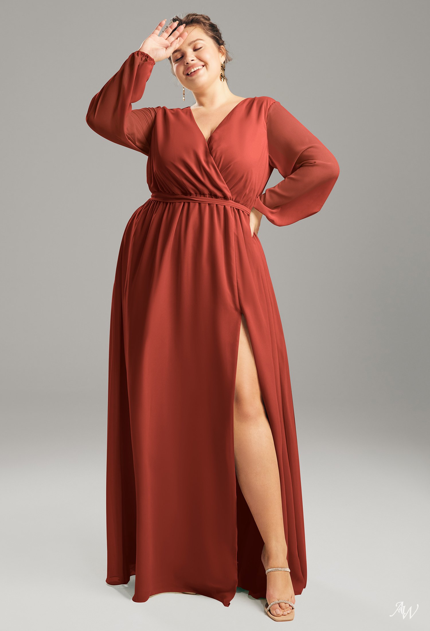 AW Adelle Rust Bridesmaid Dresses image6