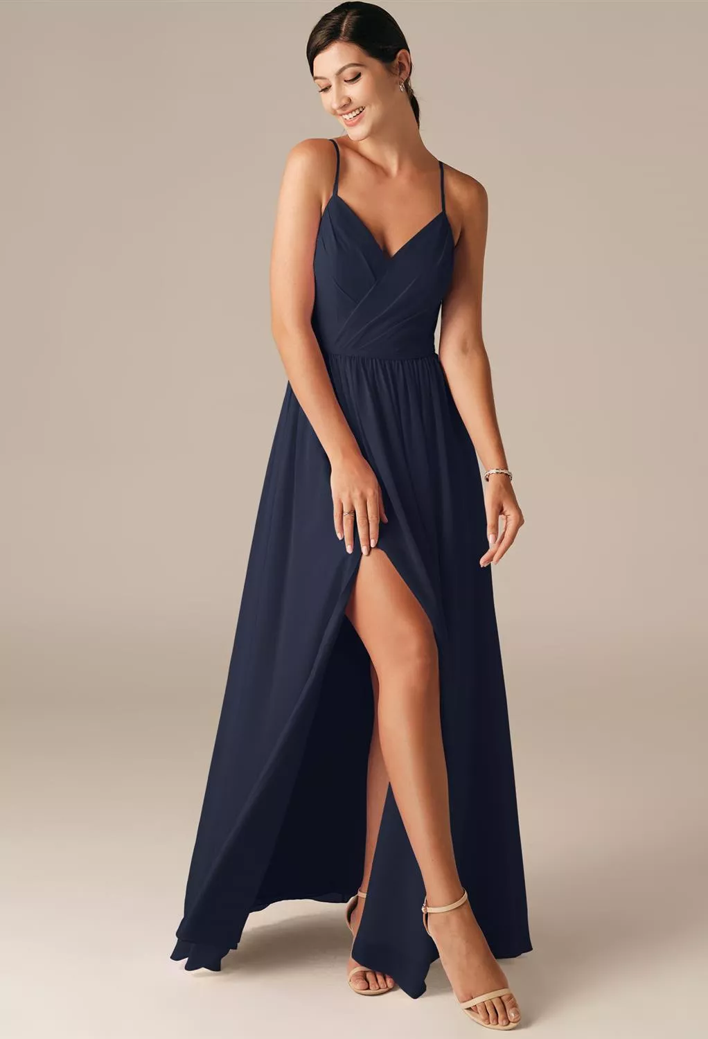 AW Mary Dark Navy  Maternity Bridesmaid Dresses
