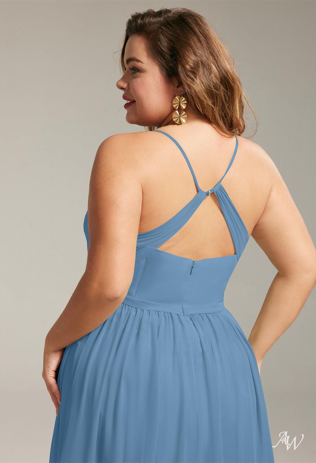 AW Mary Dusty Blue Bridesmaid Dresses image5