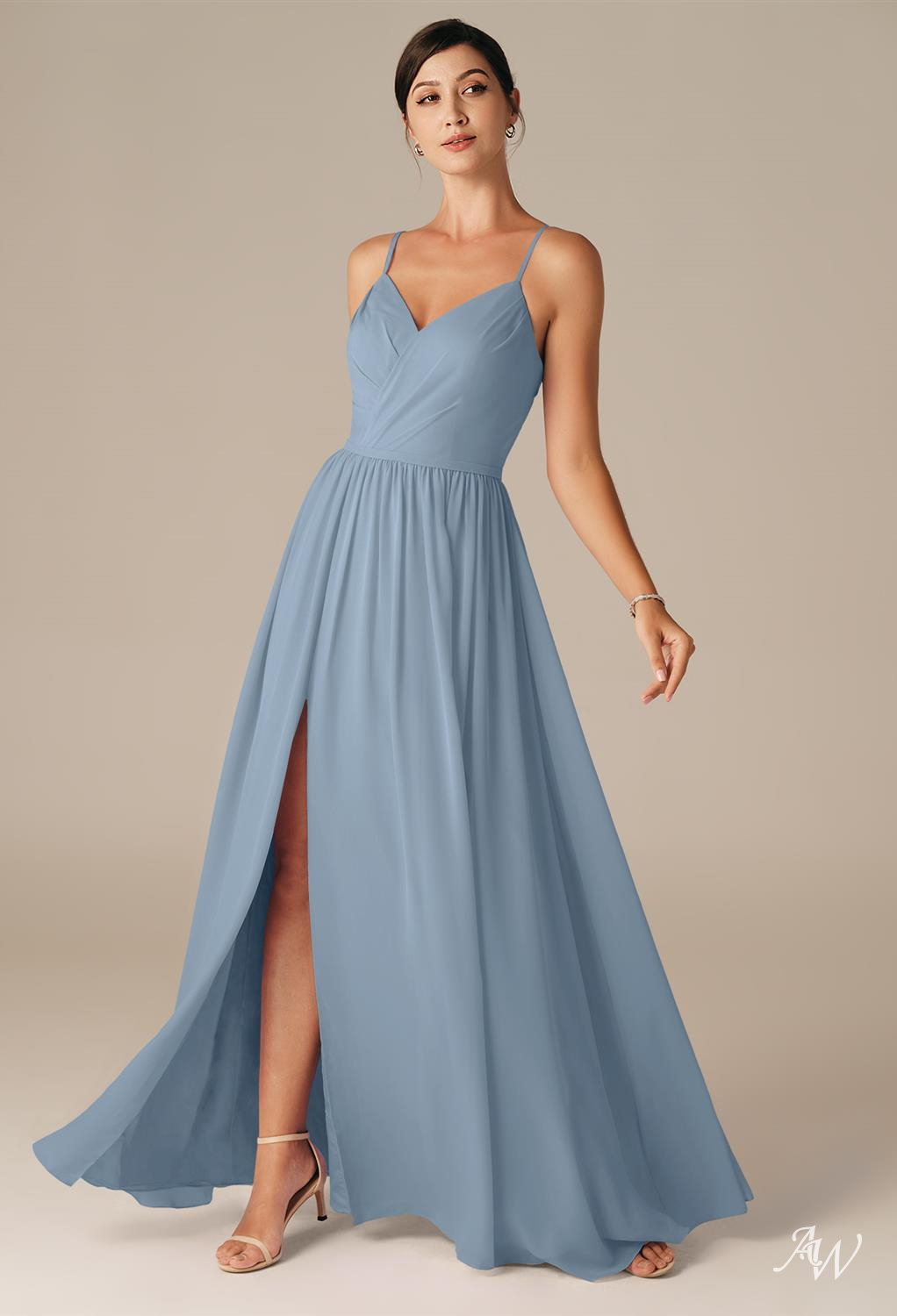 AW Mary Dusty Blue Bridesmaid Dresses image8