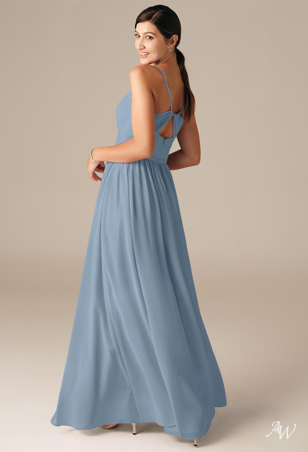 AW Mary Dusty Blue Bridesmaid Dresses image9