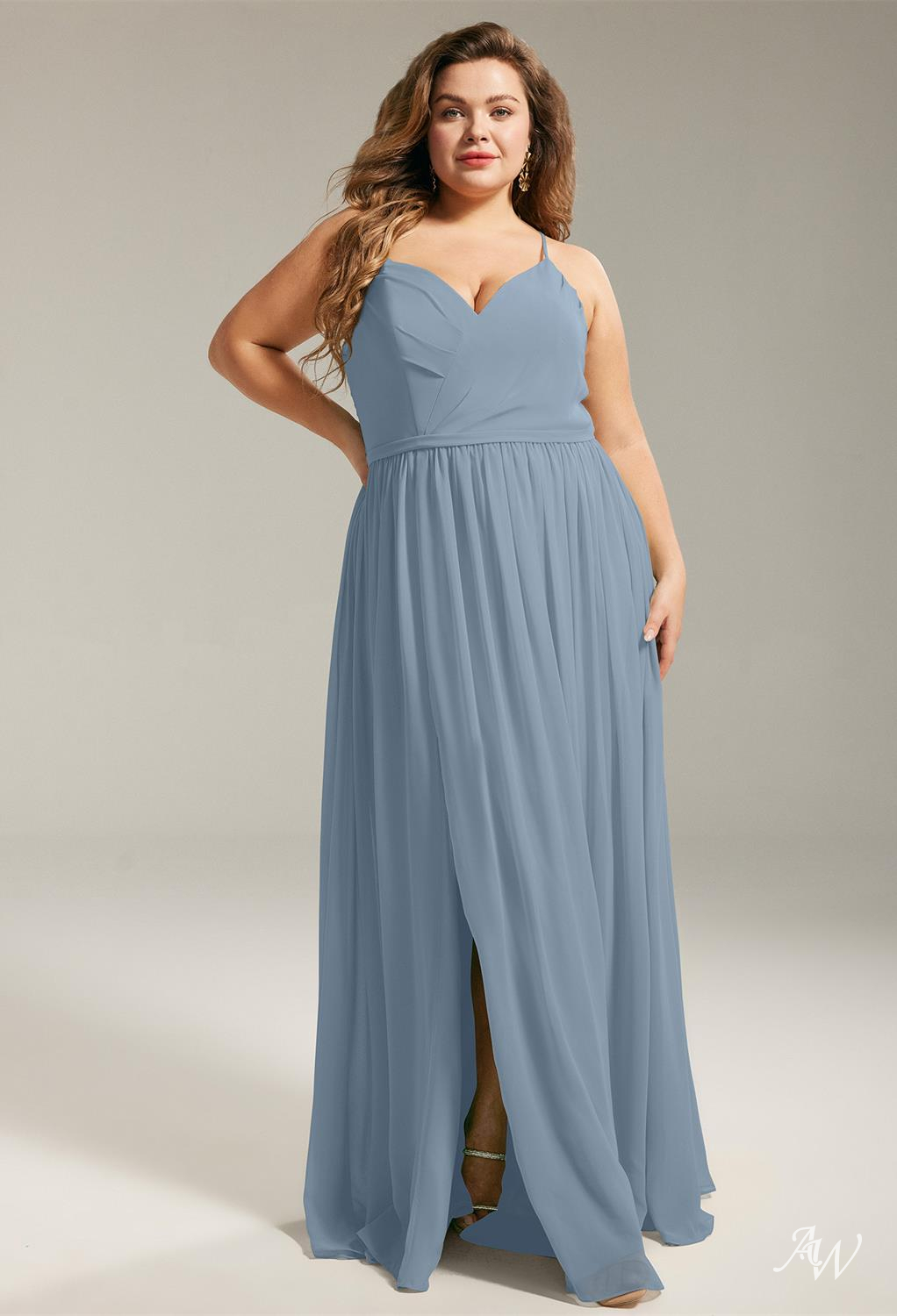 AW Mary Dusty Blue Bridesmaid Dresses image10