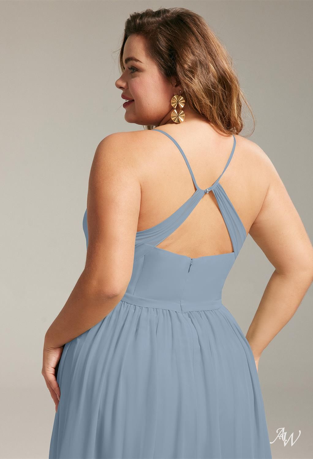 AW Mary Dusty Blue Bridesmaid Dresses image11