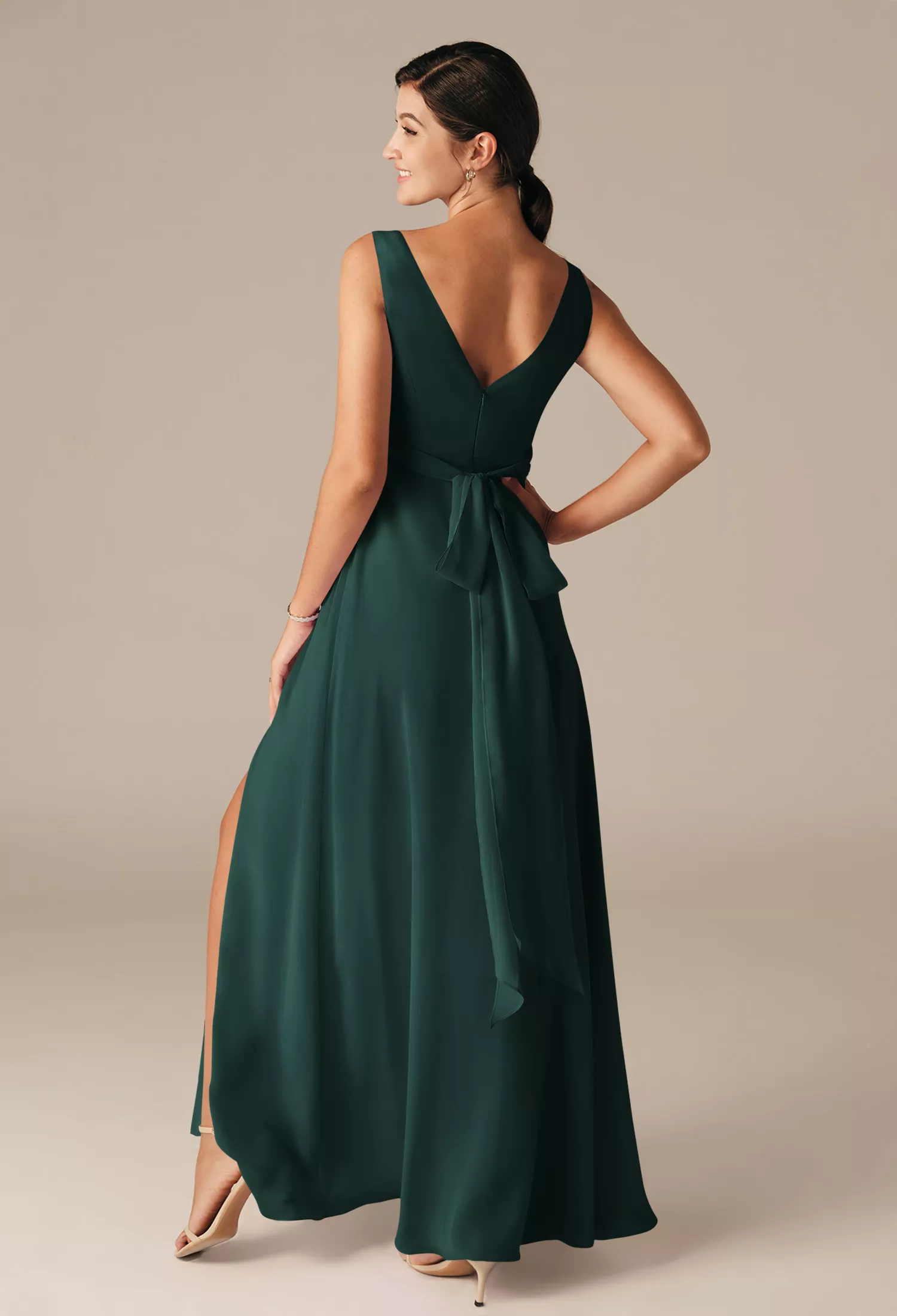 AW Hilaria Dark Emerald  Maternity Bridesmaid Dresses