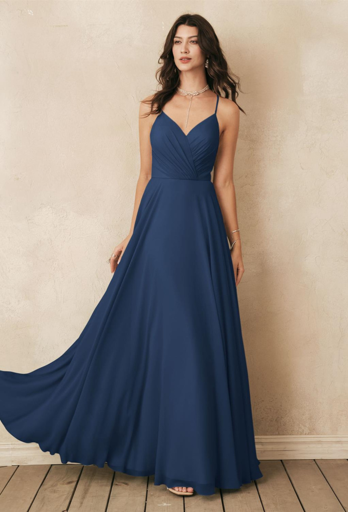 AW Melody Navy  Floral Bridesmaid Dresses