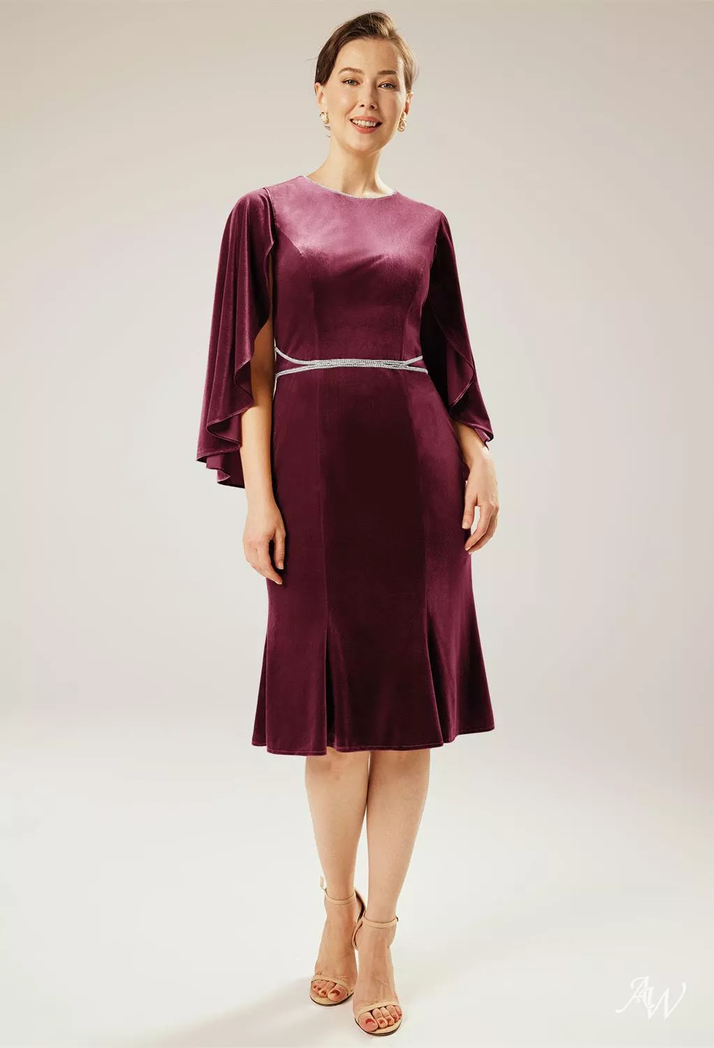 AW Madge Burgundy Mother of the Bride Dresses | AW.Bridal Canada