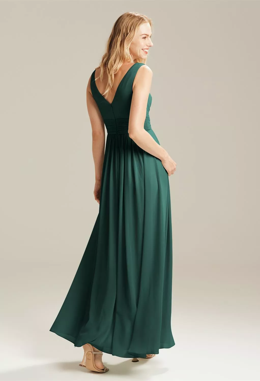 AW Gertrude Dark Emerald  Maternity Bridesmaid Dresses