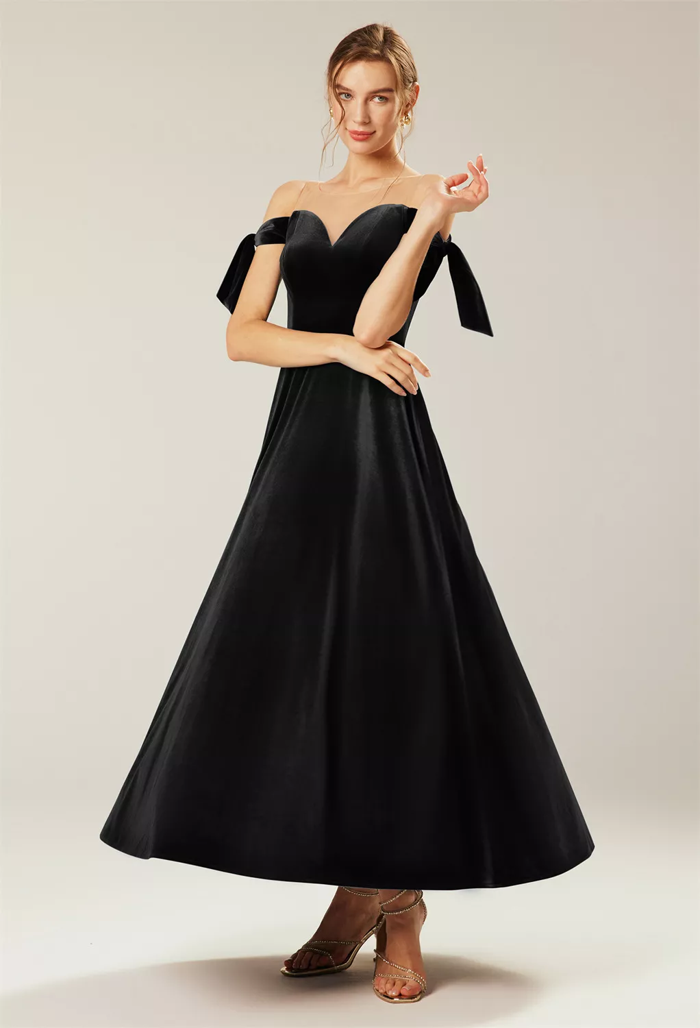 AW Taiga Black  Fall Wedding Guest Dresses