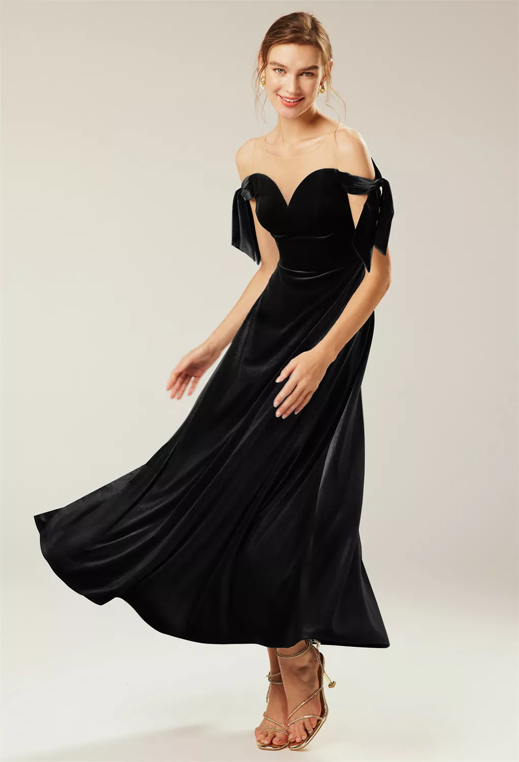 AW Taiga Black  Fall Wedding Guest Dresses