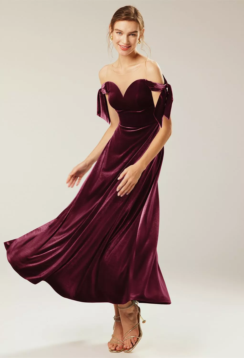 AW Taiga Burgundy  Fall Wedding Guest Dresses