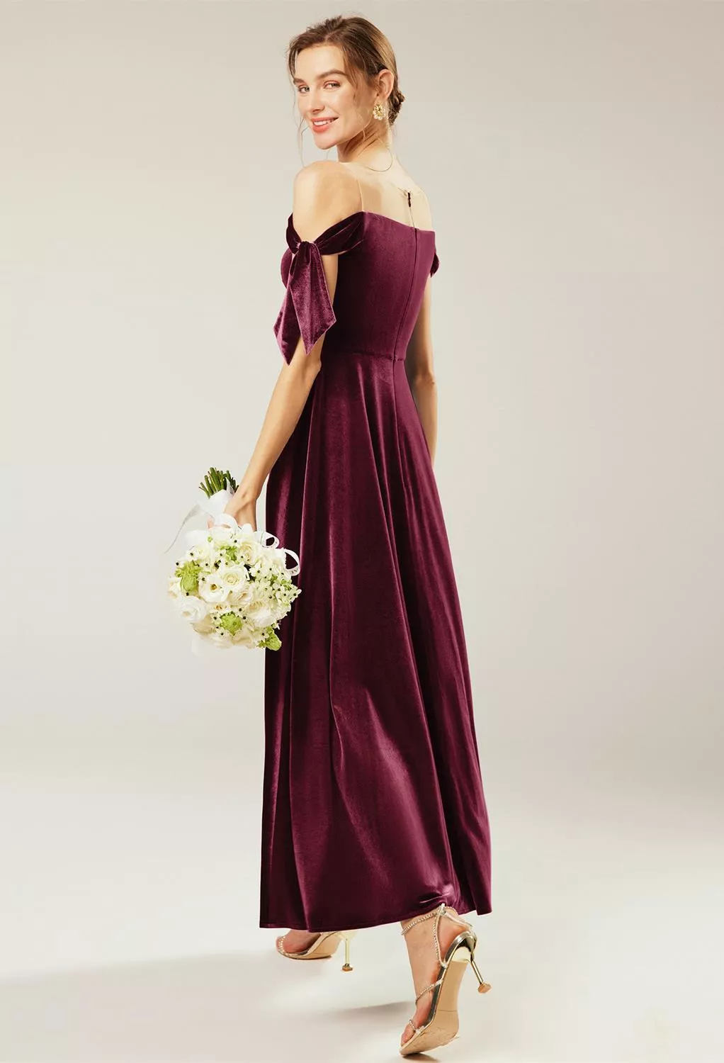 AW Taiga Burgundy  Fall Wedding Guest Dresses