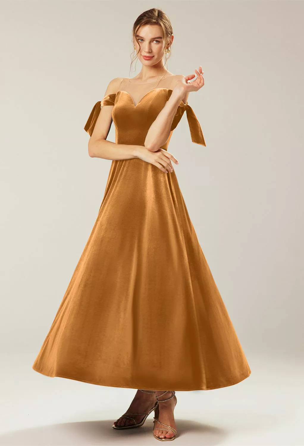 AW Taiga Burnished Gold  Cocktail Wedding Guest Dresses