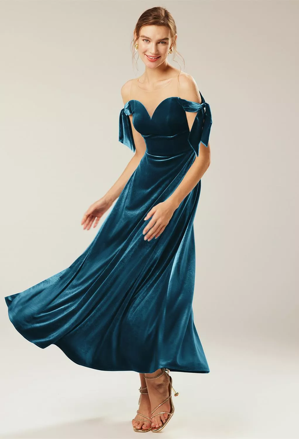 AW Taiga Midnight Navy  Fall Wedding Guest Dresses