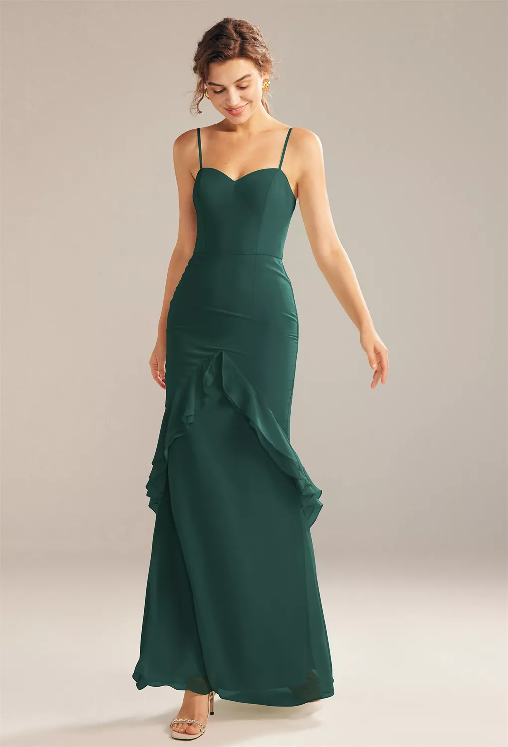 AW Claire Dark Emerald  Plus Size Wedding Guest Dresses
