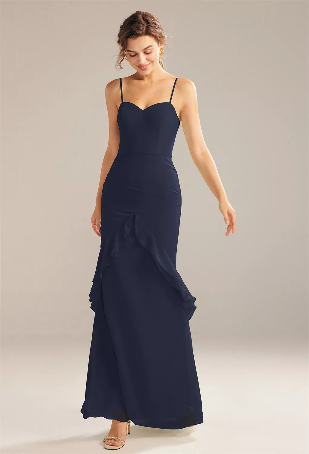 AW Claire Dark Navy  Plus Size Wedding Guest Dresses