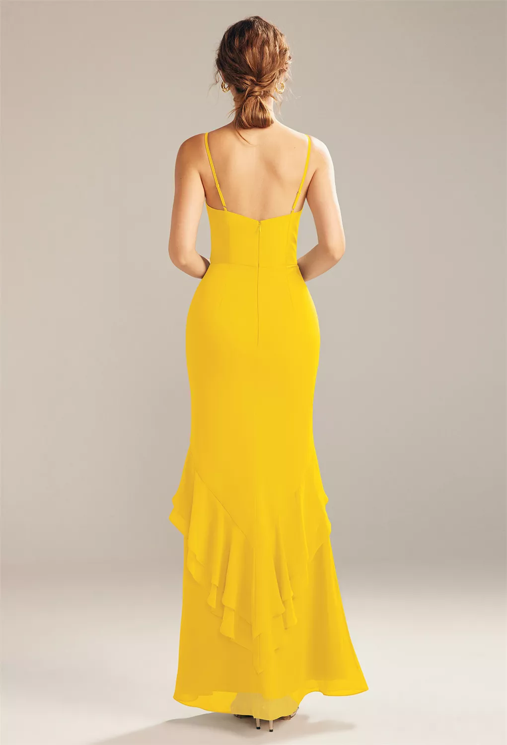 AW Claire Mustard Yellow  Plus Size Wedding Guest Dresses