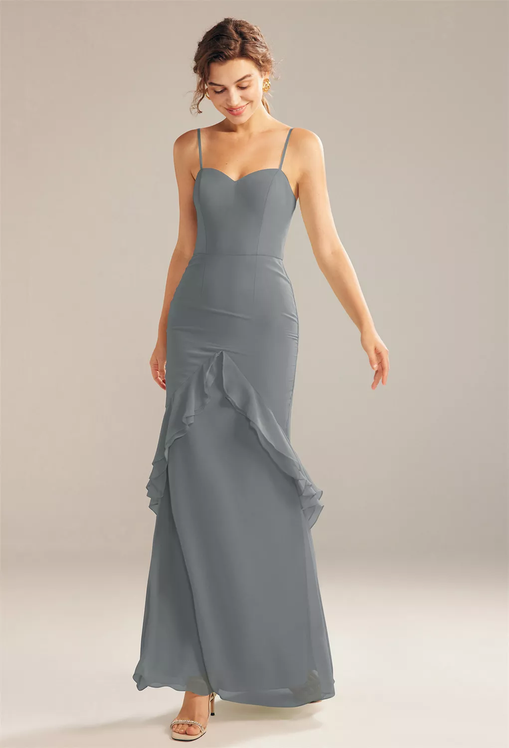 AW Claire Steel Gray  Spring Wedding Guest Dresses