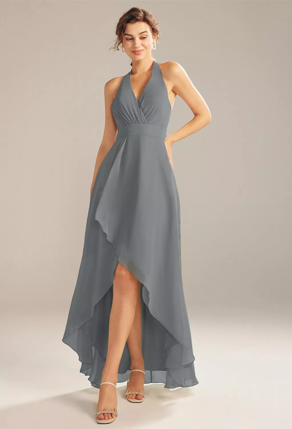 AW Athena Steel Gray  Spring Wedding Guest Dresses