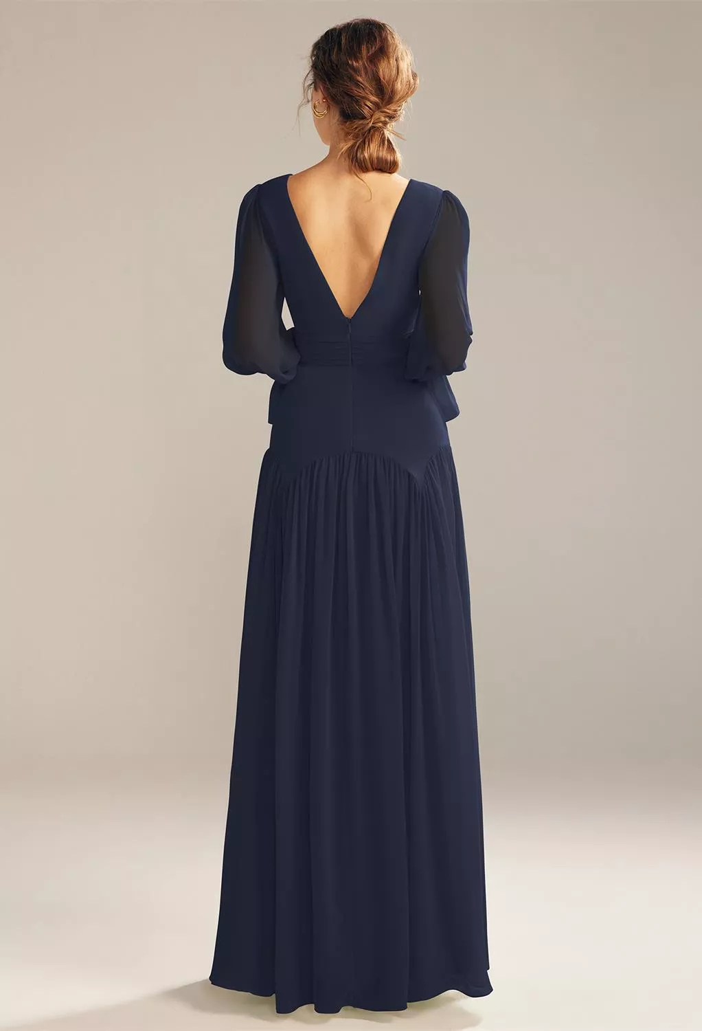 AW Alma Dark Navy  Plus Size Wedding Guest Dresses