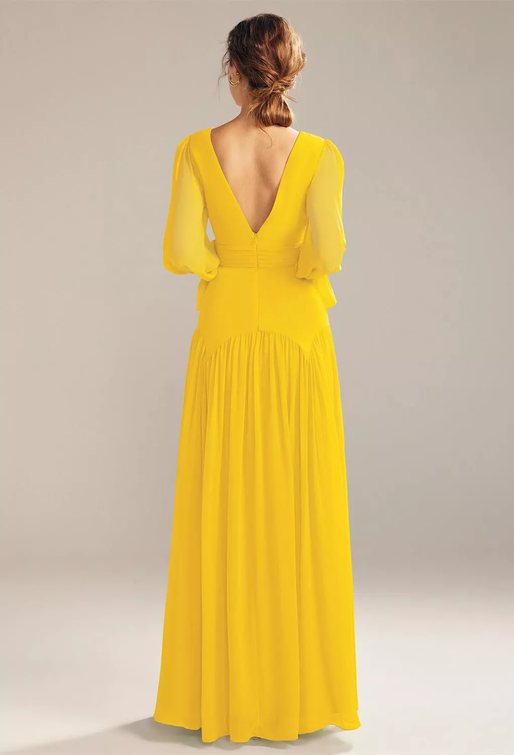 AW Alma Mustard Yellow  Plus Size Wedding Guest Dresses