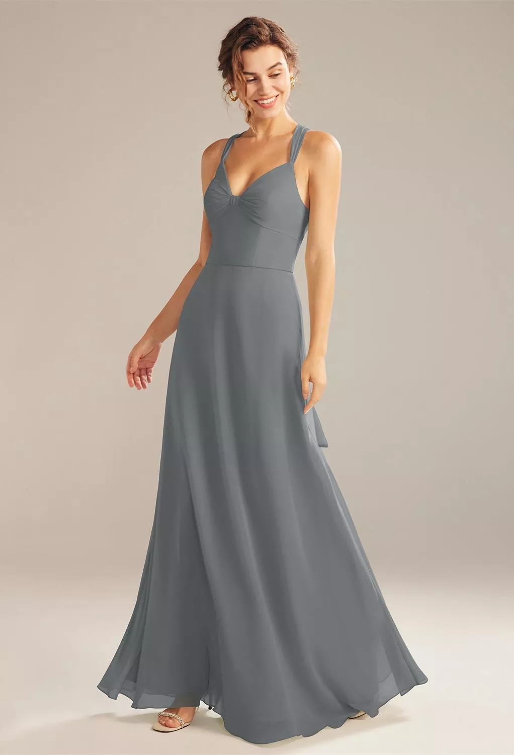 AW Alphorn Steel Gray  Spring Wedding Guest Dresses