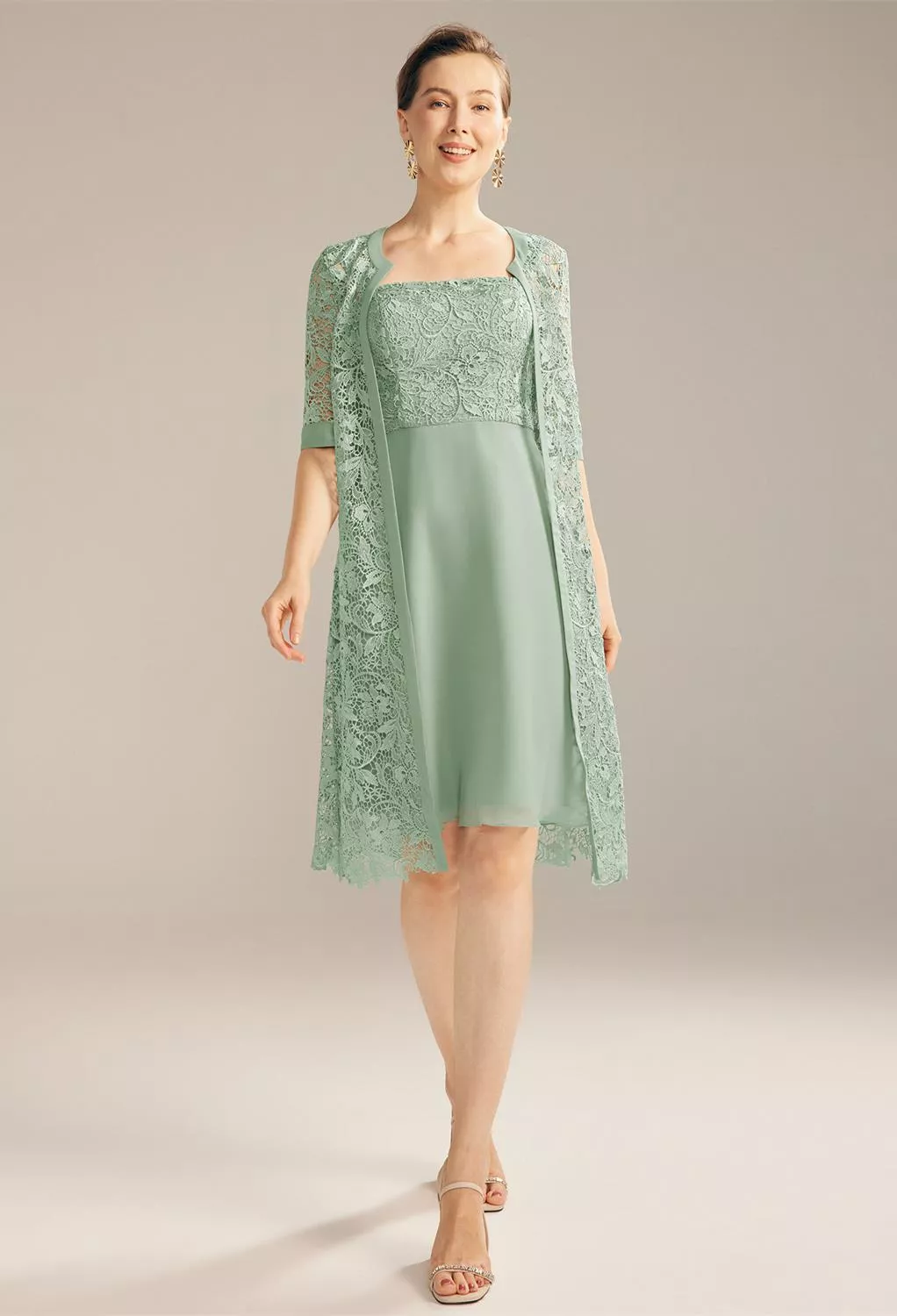 AW Sheila Sage Green  Spring Mother of The Bride Dresses