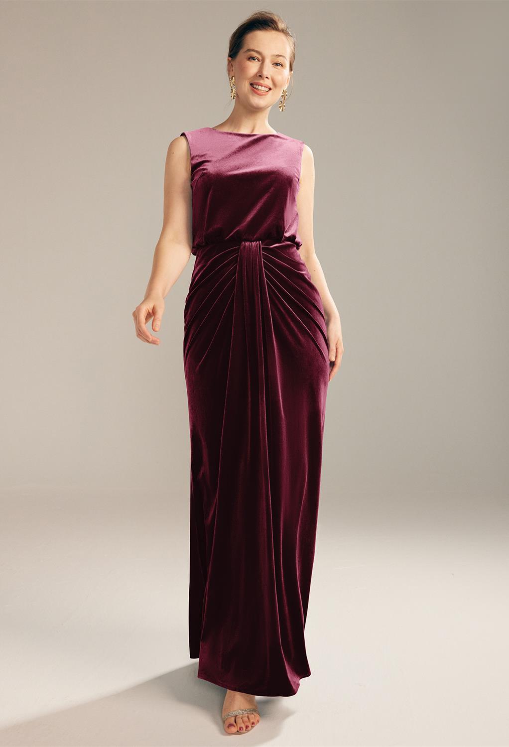 AW Eulalia Burgundy  Mother of the Bride Dresses