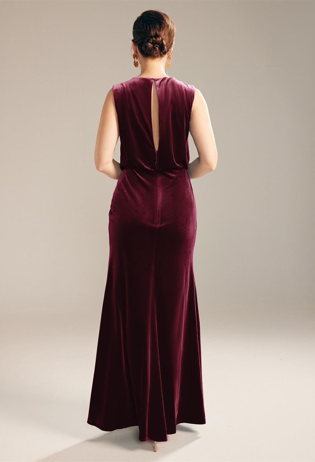AW Eulalia Burgundy  Mother of the Bride Dresses