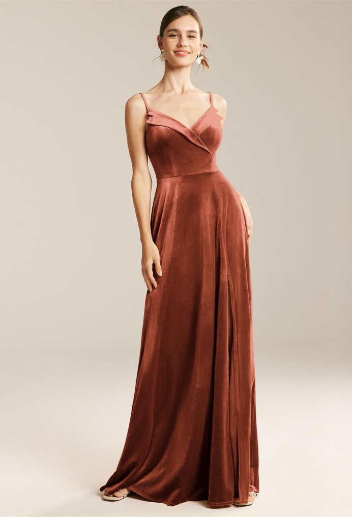 AW Bella Burnt Orange  Bridesmaid Dresses