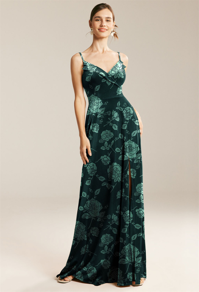 AW Bella Emerald Ethereal Rose  Floral Bridesmaid Dresses