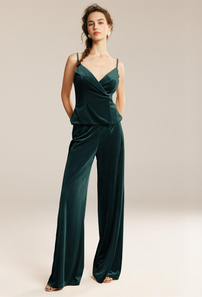 AW Cicely Hunter Green  Pants Bridesmaid Dresses