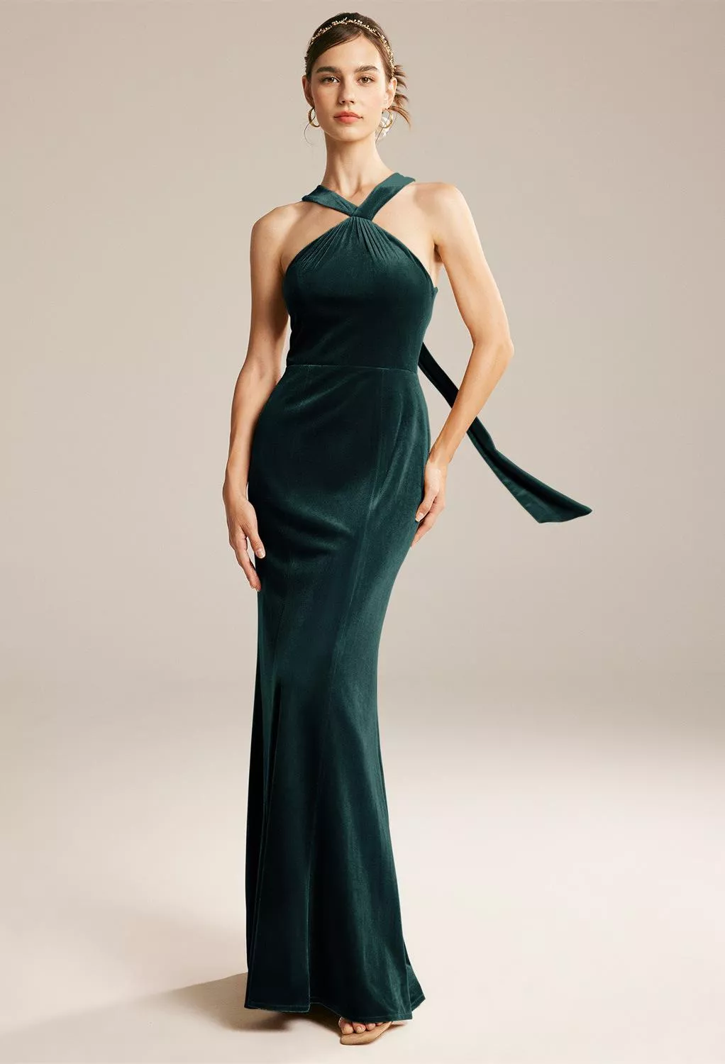 AW Canoro Hunter Green  Fall Wedding Guest Dresses