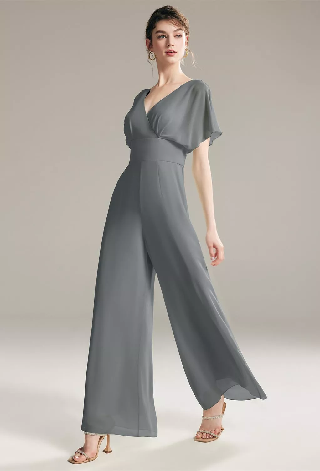 AW Talia Steel Gray  Fall Wedding Guest Dresses