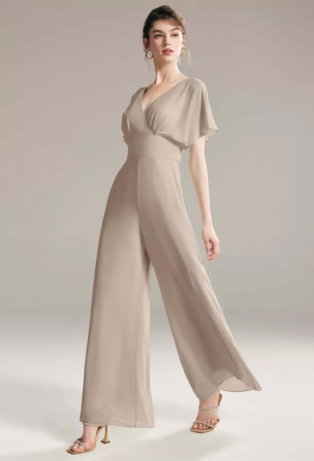 AW Talia Taupe  Fall Wedding Guest Dresses