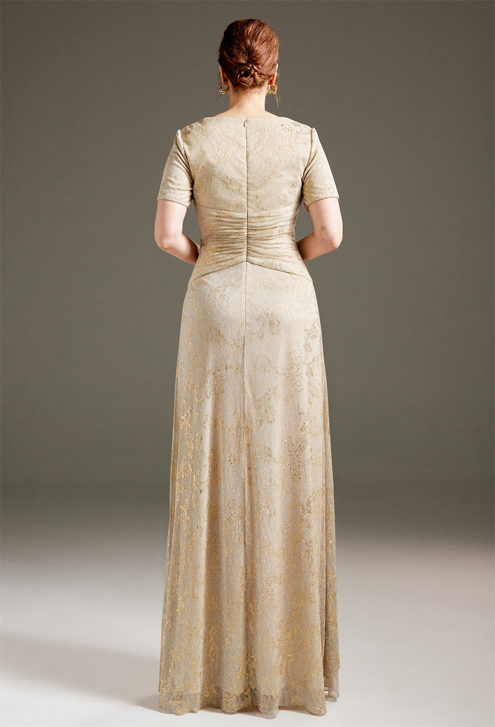 AW Genevieve Champagne  Mother of The Bride Dresses With Wraps