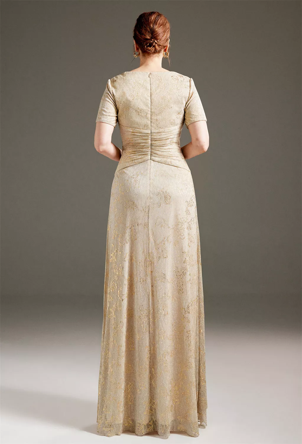 AW Genevieve Champagne  Mother of The Bride Dresses With Wraps