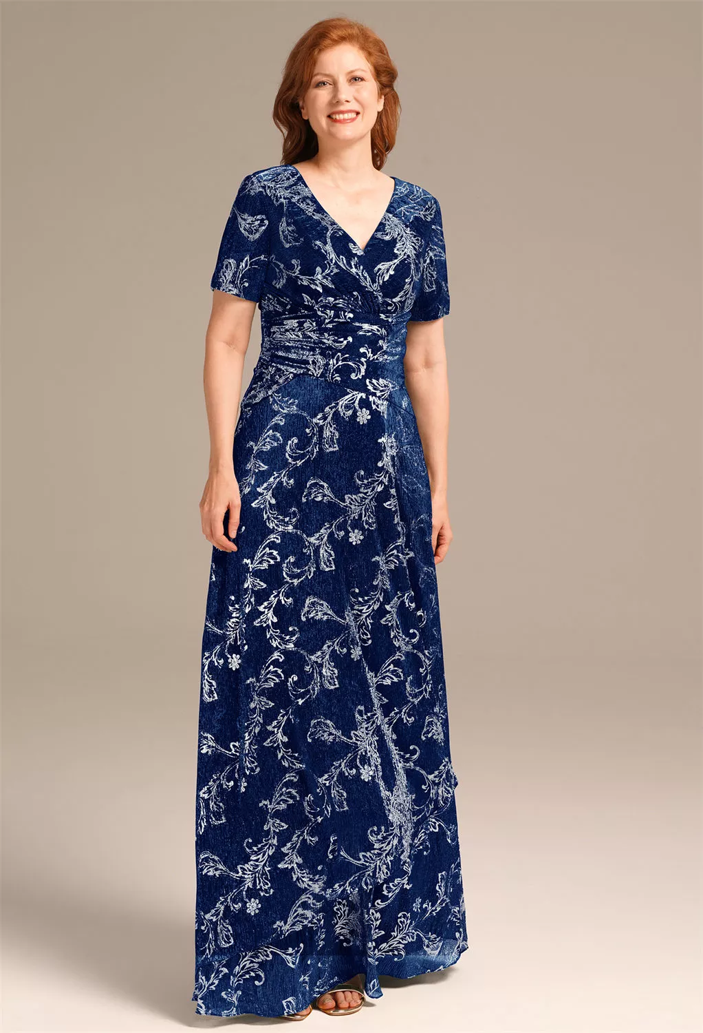 AW Genevieve Royal Blue  Mother of The Bride Dresses With Wraps