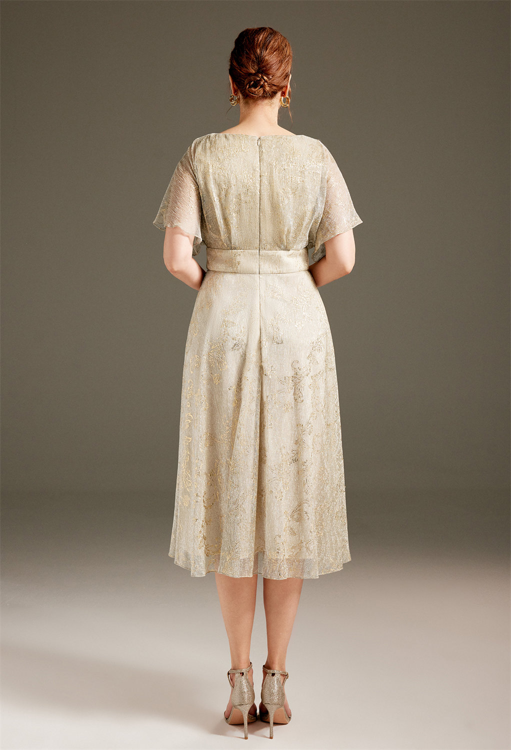 AW Laurette Champagne  Spring Mother of The Bride Dresses