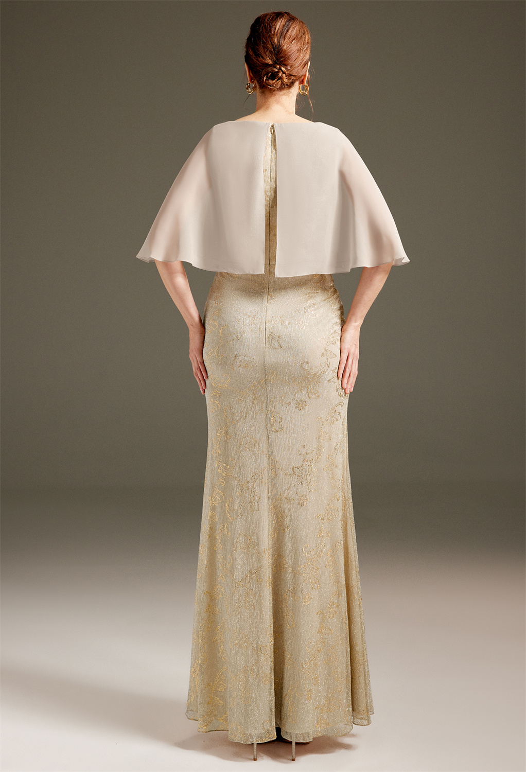 AW Mitag Champagne  Mother of The Bride Dresses With Wraps