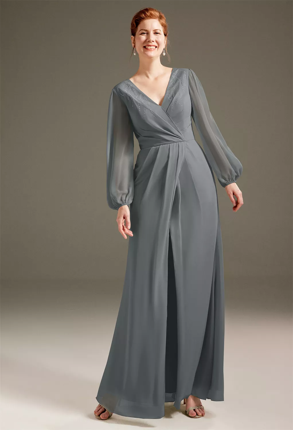 AW Olivine Steel Gray  Mother of the Bride Dresses