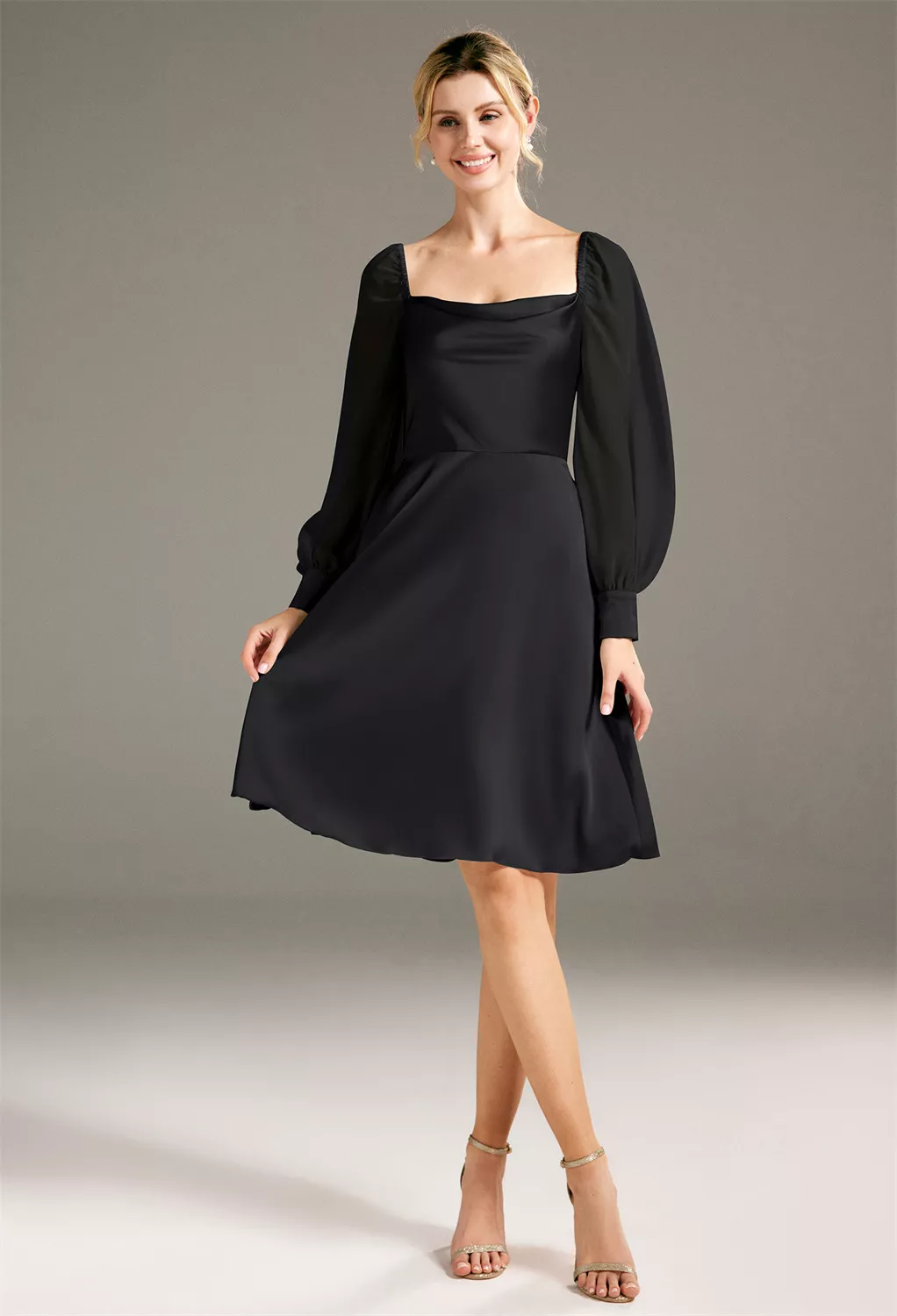 AW Jules Black Metallic  Fall Wedding Guest Dresses