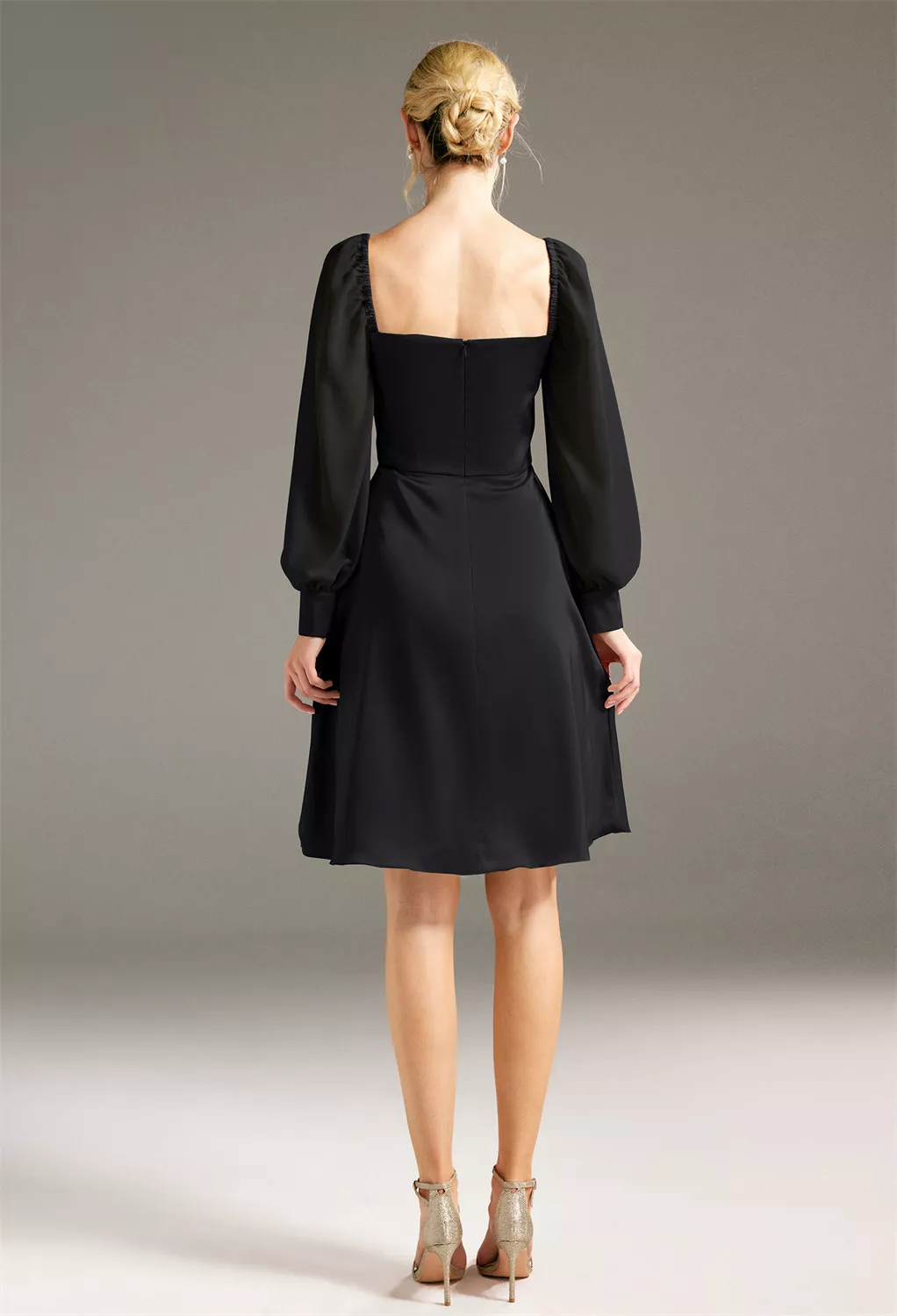 AW Jules Black Metallic  Fall Wedding Guest Dresses
