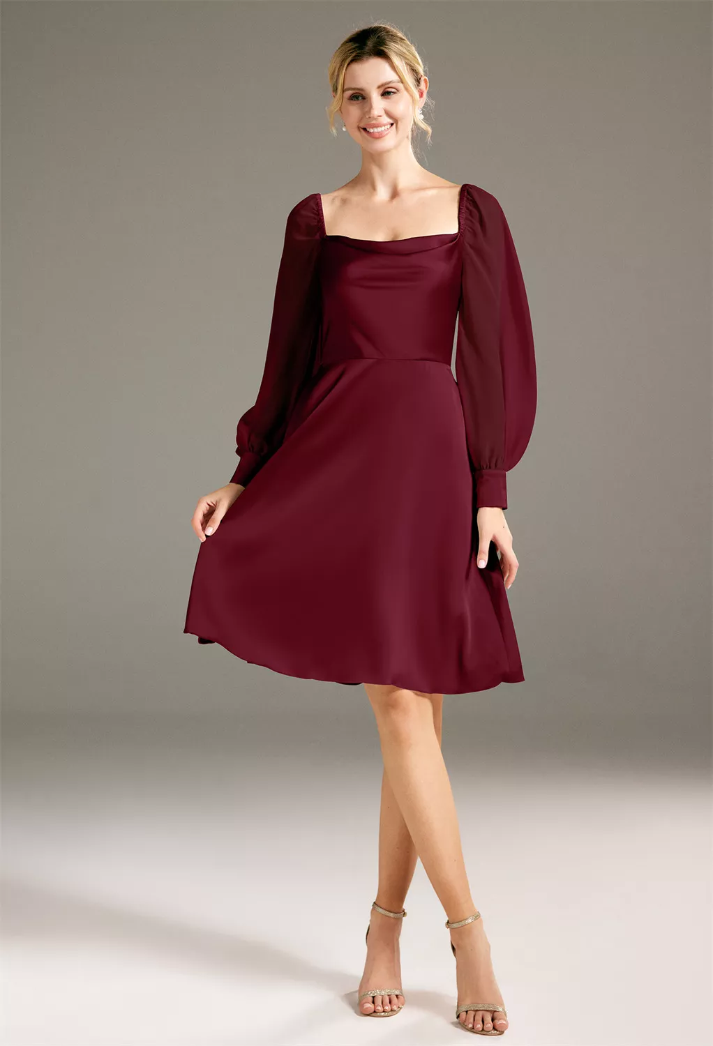 AW Jules Deep Claret  Fall Wedding Guest Dresses