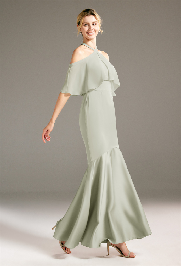 AW Hedwig Sage Green  Long Bridesmaid Dresses