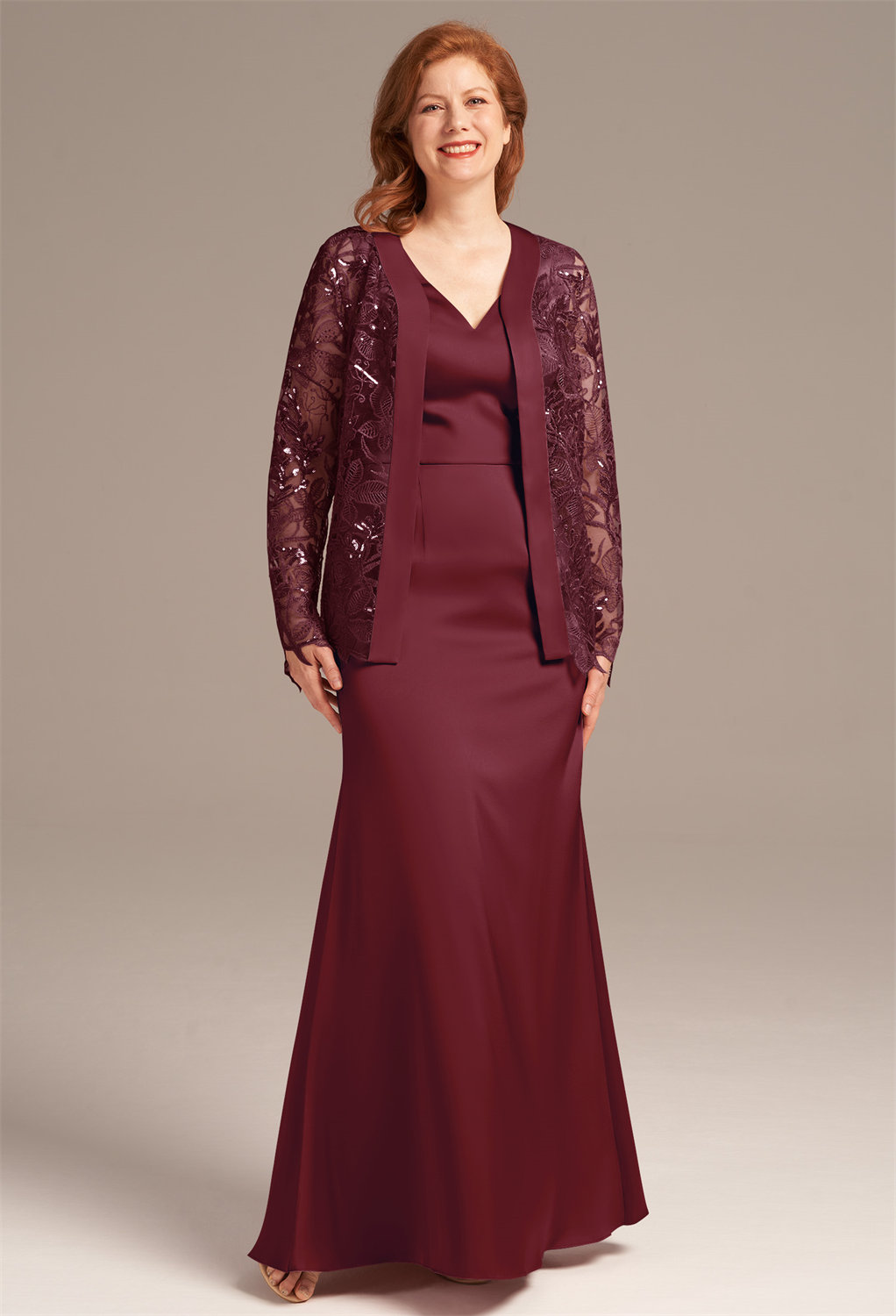AW Loraine Deep Claret  Mother of the Bride Dresses