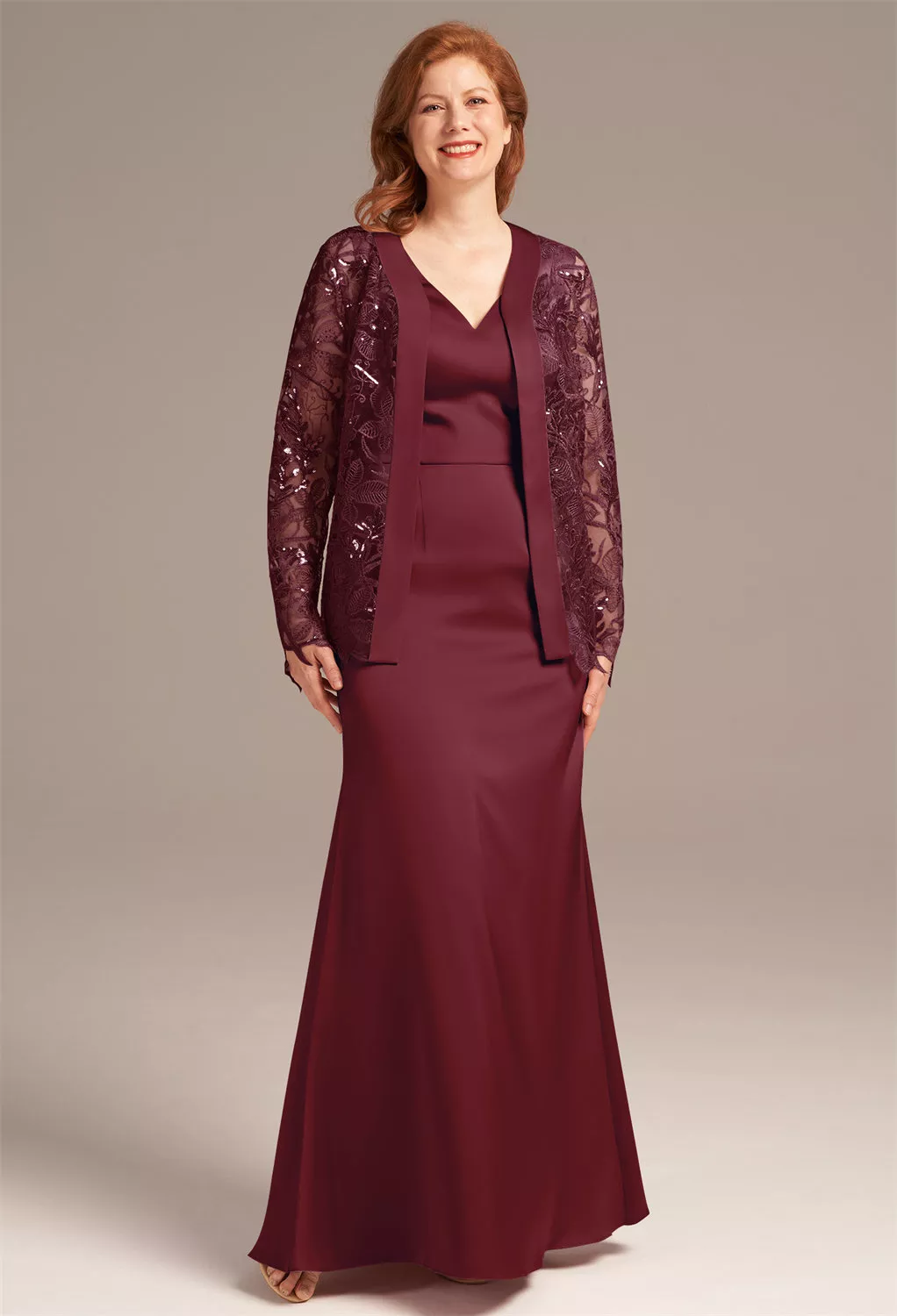 AW Loraine Deep Claret  Mother of the Bride Dresses