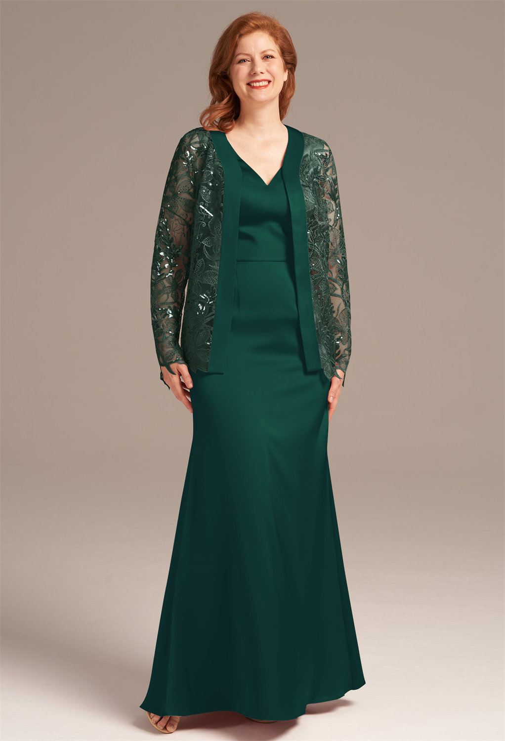 AW Loraine Hunter Green  Mother of the Bride Dresses