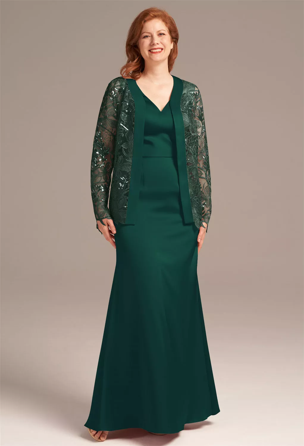 AW Loraine Hunter Green  Mother of the Bride Dresses