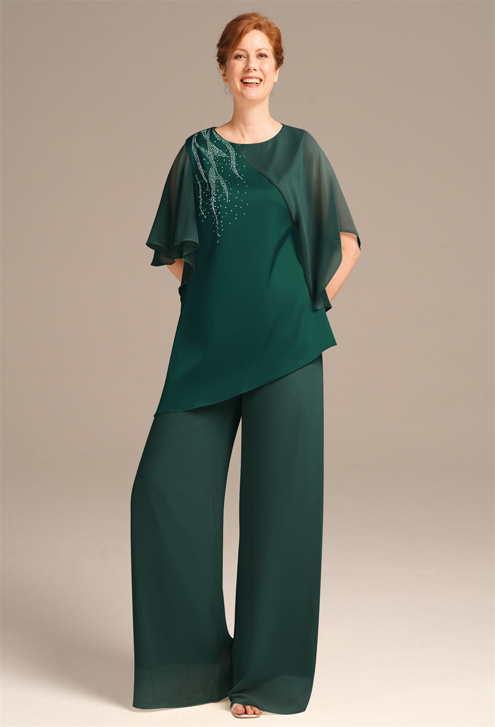 AW Malvina Dark Emerald  Pants Mother of the Bride Dresses