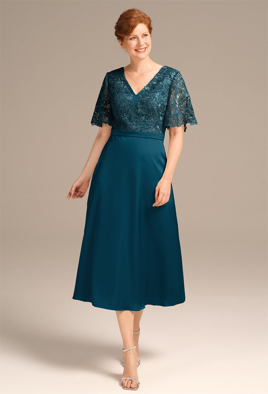 AW Pamela Deep Lake  Spring Mother of The Bride Dresses